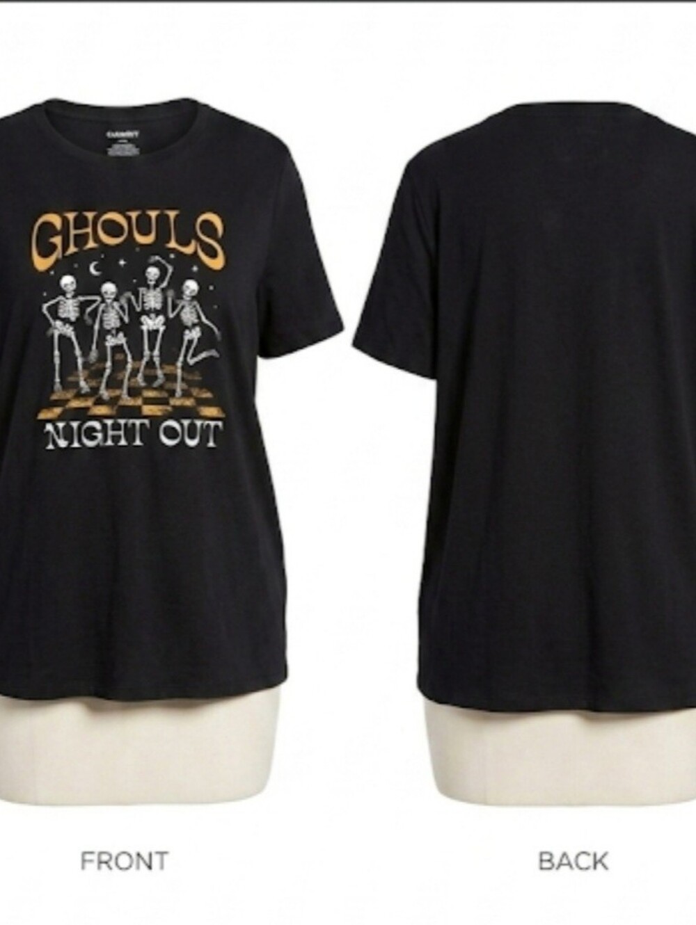 Old Navy Black 'Ghouls Night Out' Graphic Short-Sleeve Tee Womens XL
